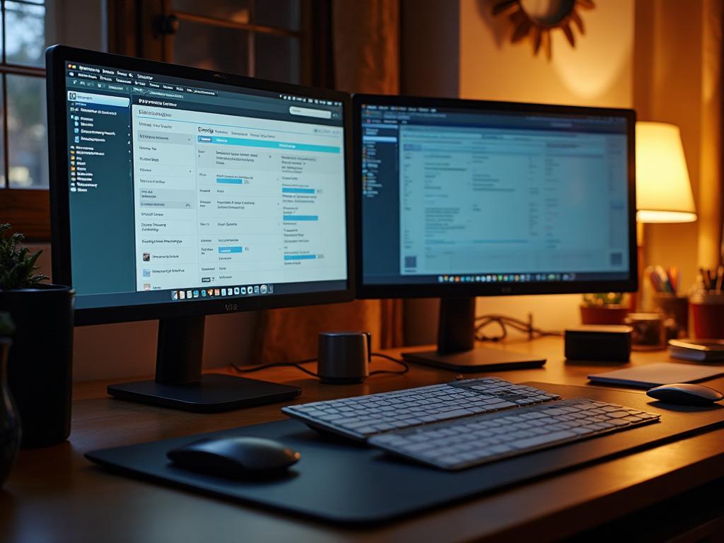 Executive support workspace with productivity dashboards